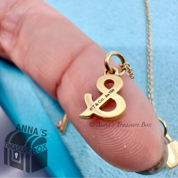 Tiffany & Co. 18K Yellow Gold Key & Lock 16-18" Adjustable Necklace (bx, pch, rb - Picture 5 of 10